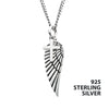 Silver Oxidized Wing & Cross Duo Pendant