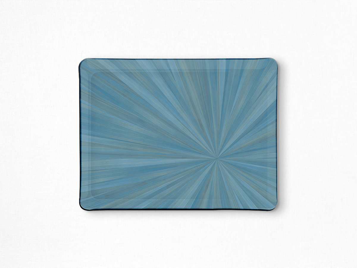 Ocean Blue Soleil Rectangular Vanity Tray
