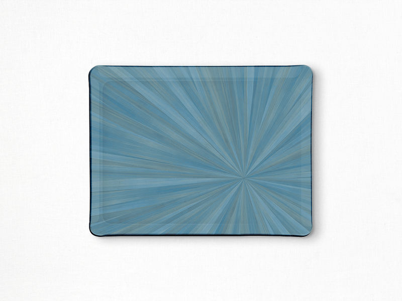 Ocean Blue Soleil Rectangular Vanity Tray