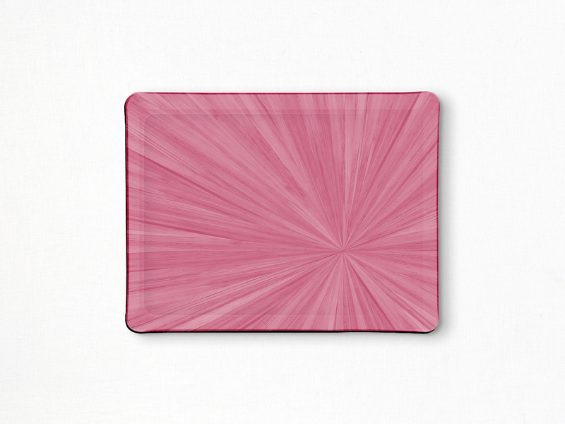Pink Soleil Rectangular Vanity Tray