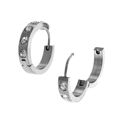 CZ Huggie Earrings