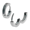 Plain Steel Huggie Earrings