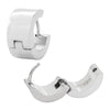 Plain Steel Huggie Earrings