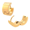 Gold IP Plain Huggie Earrings