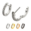 Steel Prong Set CZ Huggie Earrings