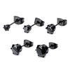 Unisex Black IP Steel Black CZ Stud Earrings