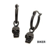Matte Black IP Hoop Dangle Earrings