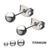 20g Titanium Post & Ball Stud Earrings