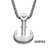 Matte Steel Man of War Anchor Pendant