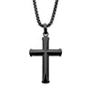 Steel Black IP Apostle Cross Pendant