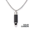 Steel & Carbon Graphite Bullet Pendant