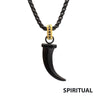 Matte Black IP Steel Horn Pendant