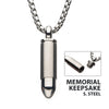 Steel Memorial Bullet Pendant