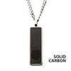 Carbon Fiber & Steel Dog Tag Pendant