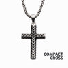 Steel Scale Cross Drop Pendant