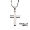 Steel Cross Drop Pendant