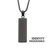 Matte Black IP Engravable Drop Pendant