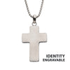 Steel Engravable Cross Pendant
