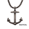 Gun Metal IP Anchor Pendant