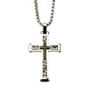 Two-Tone Layered Cross Pendant