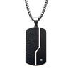 Steel Thin Line Crocodile Dog Tag Pendant