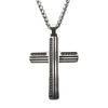 Black Oxidized Steel Cross Pendant