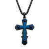 Blue IP Cross Pendant