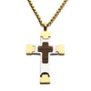 18K Gold IP Cross Pendant