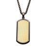 Gun Metal IP Dog Tag Pendant