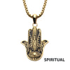 Gold IP Hamsa Pendant