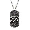 Black Oxidized Steel Dog Tag Pendant