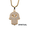 18K Gold IP Hamsa Pendant