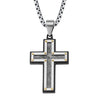 Textured Black IP Cross Pendant