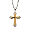 Gold IP Cross Pendant
