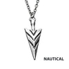 Steel & Antiqued Arrowhead Pendant