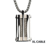 Chunky Cable Polished Dog Tag Necklace