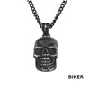 Antiqued Steel Skull Pendant