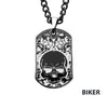 Steel Black IP Dog Tag Pendant