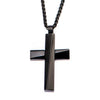 Black IP Cross Pendant