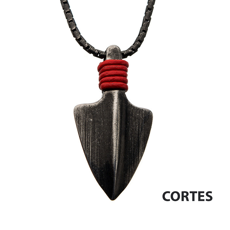Antiqued Gun Metal Arrowhead Pendant
