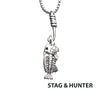 Polished Steel Fishbone Pendant