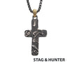 Gun Metal IP 3D Canyon Pattern Pendant