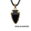 Black Agate Stone Frame Pendant