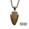Tiger Eye Stone Frame Pendant