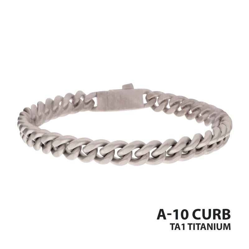8mm Titanium Flat Clasp Miami Cuban Bracelet