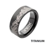 Titanium Black IP Comfort Fit Ring
