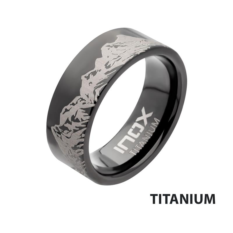 Titanium Black IP Comfort Fit Ring