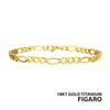 4.7mm 18K Gold IP Titanium Figaro Chain Bracelet