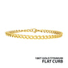 4.35mm 18K Gold IP Titanium Flat Curb Chain Bracelet