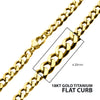 4.35mm 18K Gold IP Titanium Flat Curb Chain Necklace